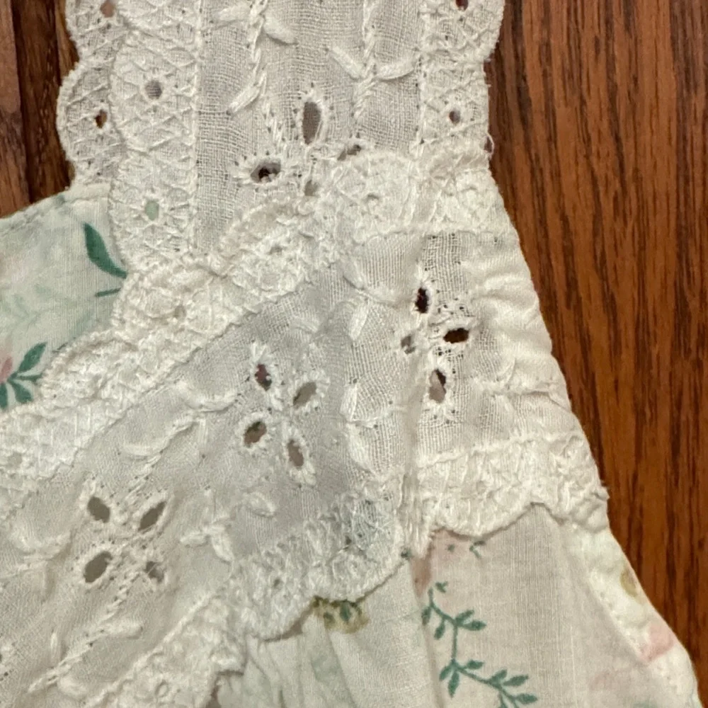 Erika Taylor Country Cottons Floral Nightgown in Cream with Pink & Green - Picture 4 of 7